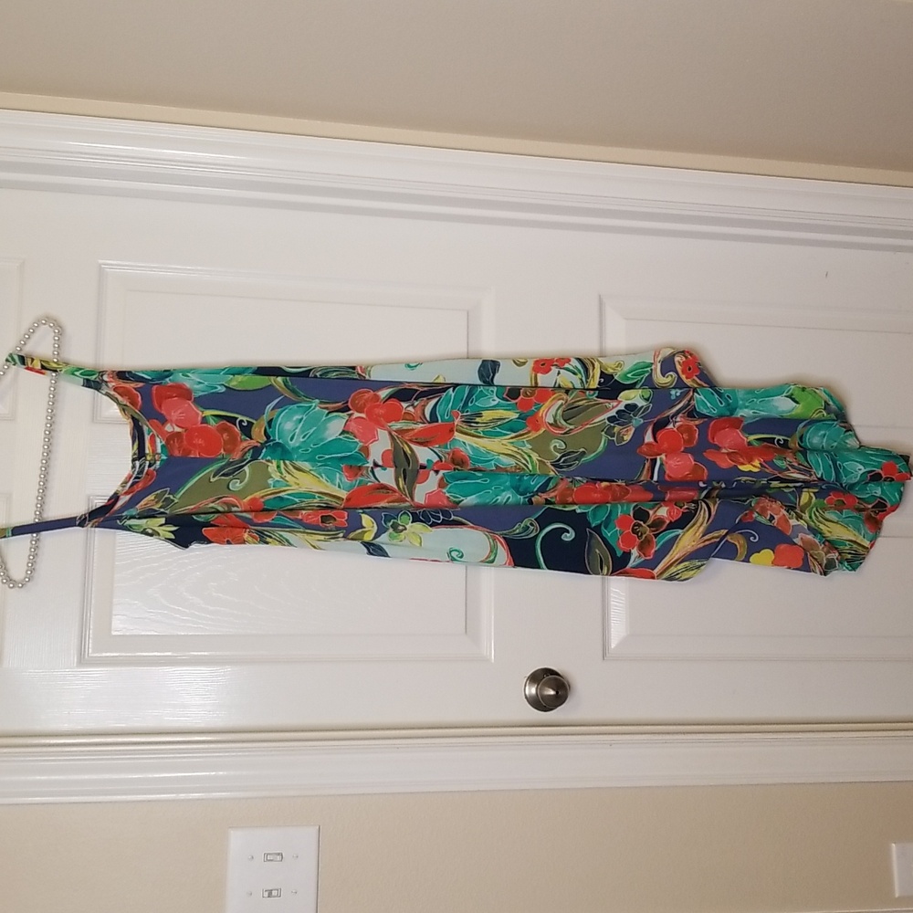 Ivy Street Multicolored Sleeveless Spaghetti Strap Jumpsuit - Picture 4 of 16